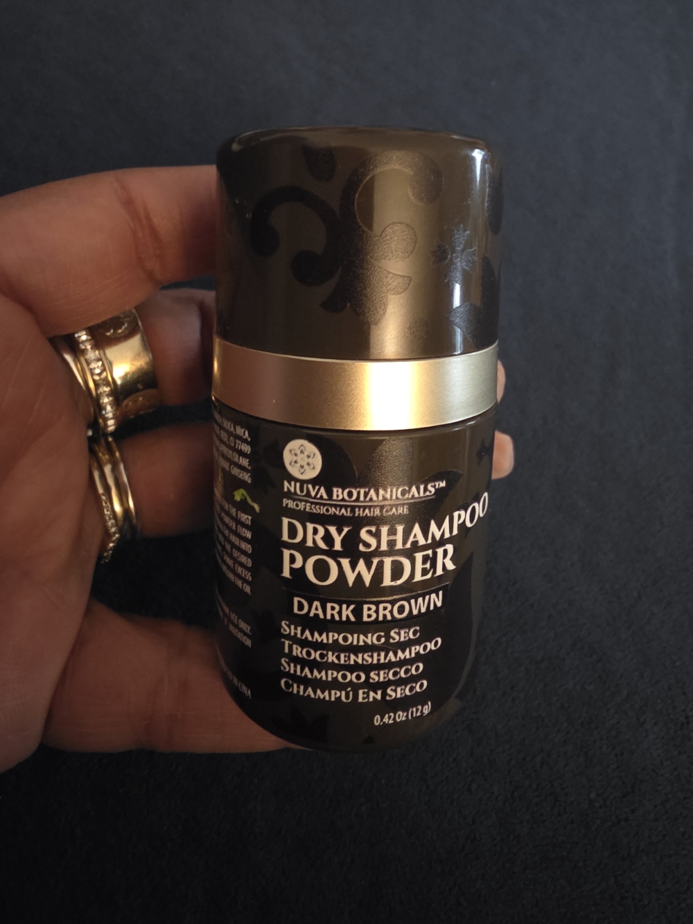 Dark Brown Dry Shampoo Powder – Instant Root Refresh